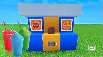 Minecraft Tutorial #76: How To Make A WORKING Slushie Machine (Working Item)