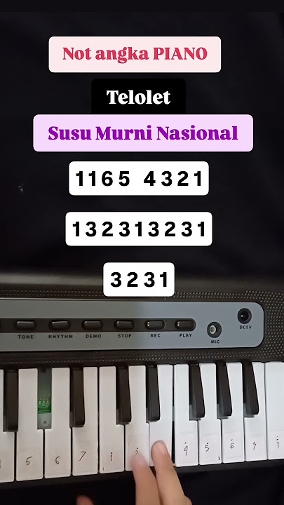 NOT ANGKA PIANO TELOLET SUSU MURNI NASIONAL #telolet #susumurninasional #teloletbasuri