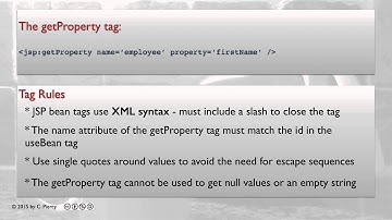 JavaBeans and JSP tags