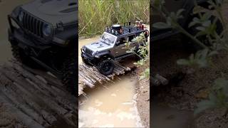 RC MN128 & MN82 Off-Road Adventure! 4K Trail Driving & Bridge Crossing #shorts