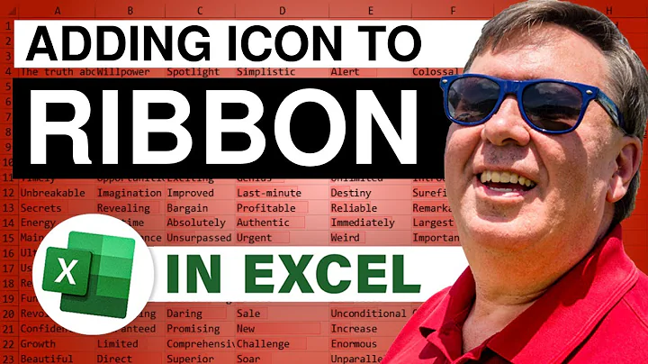 Excel In Depth 4 - Adding Ribbon Icon