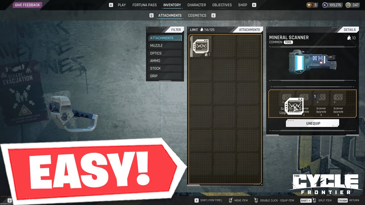 The Cycle Frontier How To Attach Scanning Modules / Attachments To