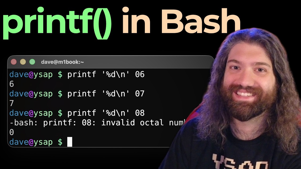 Understanding `printf()` in Bash - Bash Scripting Course (pt45) - YouTube