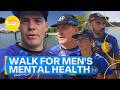 Footy stars walk to Brisbane's Suncorp Stadium for men's mental health | Today Show Australia