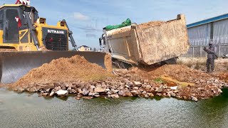 Download Lagu Please don't be in danger,Landfill Dump Truck 25t Back Uploading Overturned Rescue bulldozer SHANTU… MP3