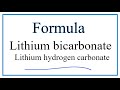 Lithium and Bicarbonate Compounds