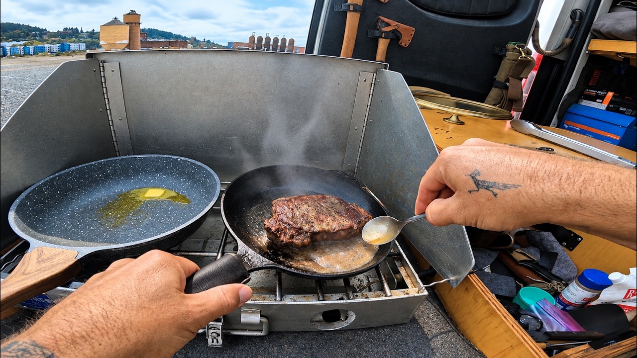 UNCUT: Let’s Cook a Steak in an Urban Setting | Living The Van Life