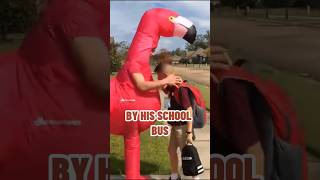 He embarrasses his little brother after scholl every day.