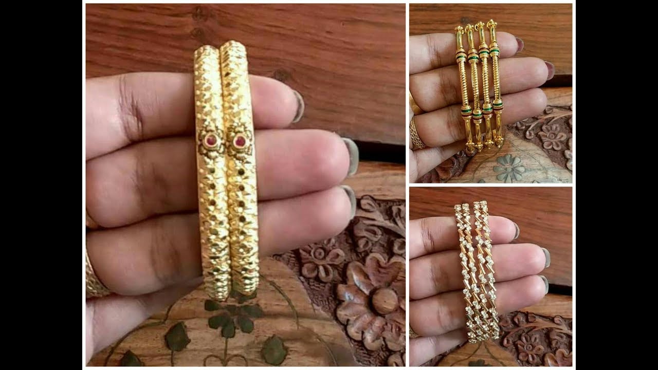 Latest one gram gold Bangles with price || 1gram gold Bangle designs with price