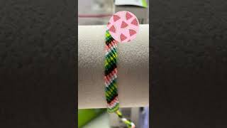 #bracelet #handmade Bransoleka z muliny w kolorach różowego arbuza