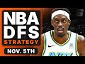 NBA DFS Strategy for Wednesday 11/5/25 | DraftKings & FanDuel Lineup Picks