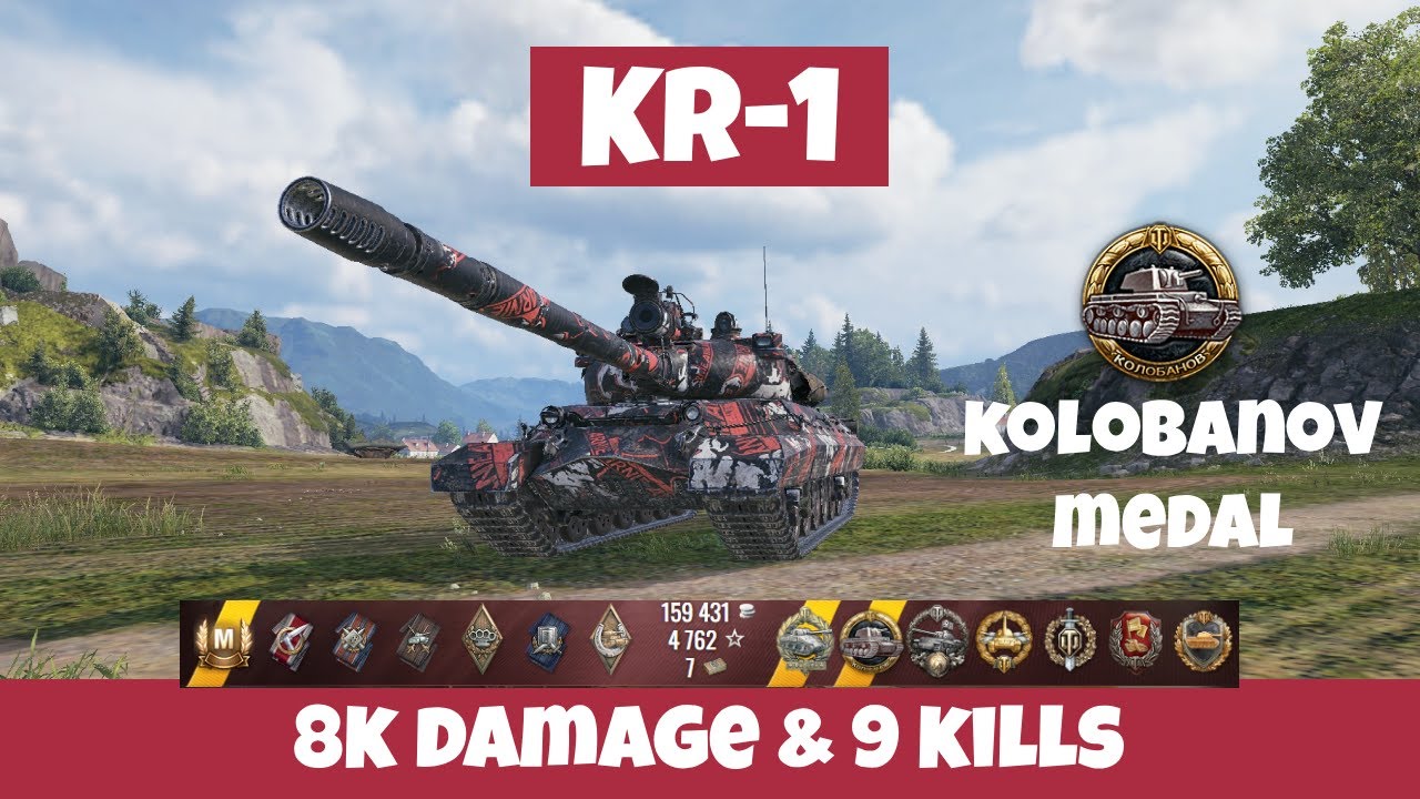 KR-1— KOLOBANOV MEDAL🏆8K DAMAGE & 9 KILLS | WoT Replay