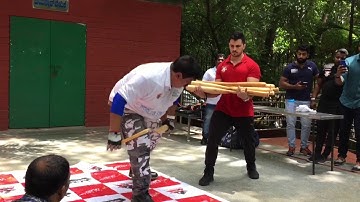 Gunnies World Records attempt by breaking 10 Base Ball Bat in 30 seconds
