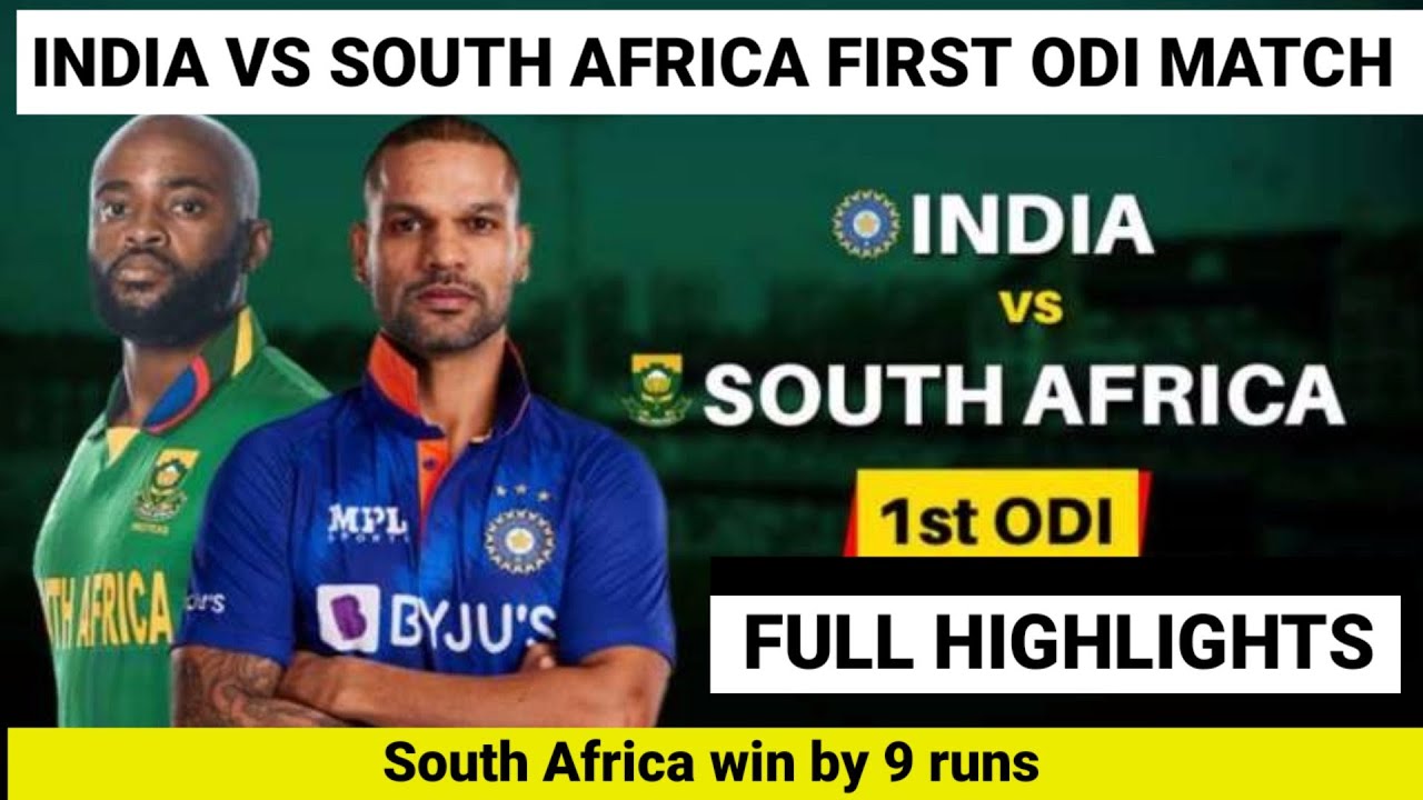 IND vs SA ODI Match 1 Highlights India vs South Africa match 1st