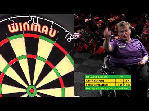 The Hague Disability Darts Invitational M3 R1 Kevin Stringer (5, ENG) - Ynske Snelleman