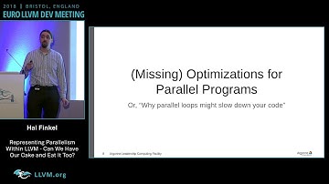 2018 EuroLLVM Developers’ Meeting: H. Finkel “Representing Parallelism Within LLVM”