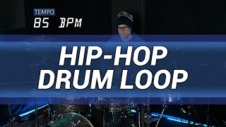 Hip hop drum loop 85 BPM // The Hybrid Drummer