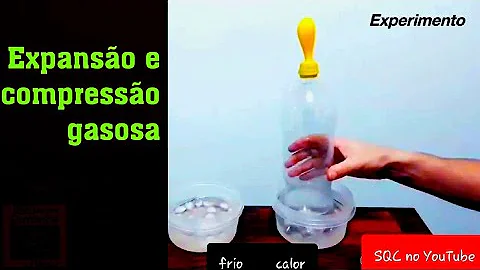 O que aconteceu quando a garrafa com balão foi colocada na bacia com cubos de gelo?