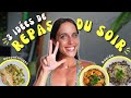 3 dners faciles  sains  recettes repas du soir rapides et quilibres