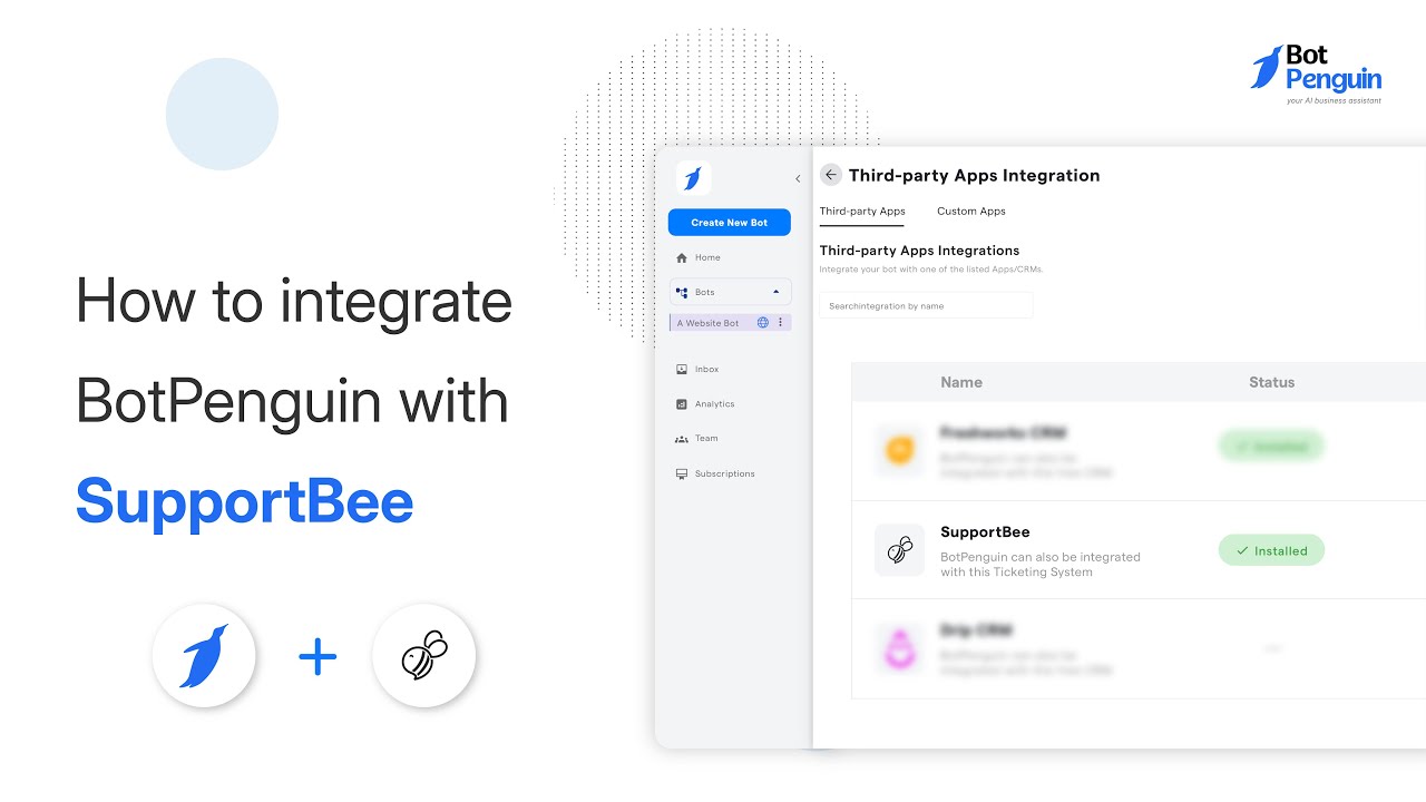 How to integrate BotPenguin Chatbot with SupportBee? | BotPenguin ...