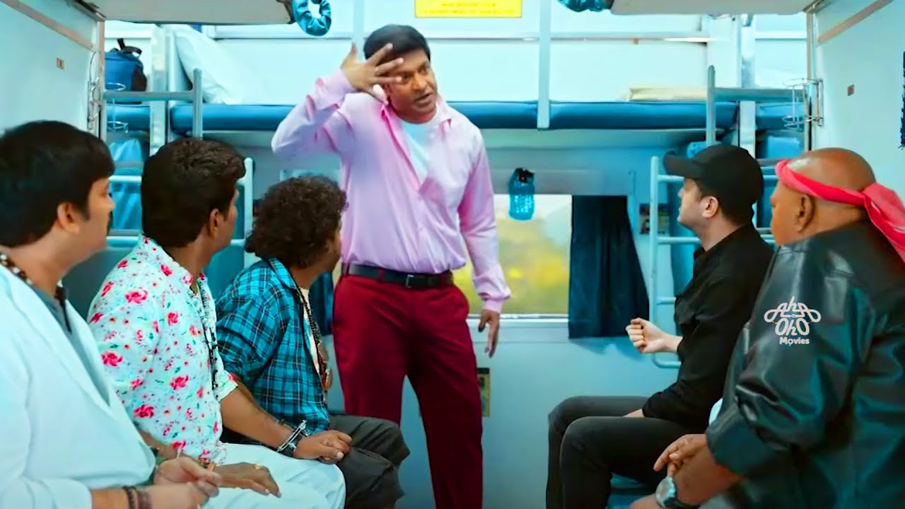 Gopichand And Vennela Kishore Terrific Iconic Train Comedy Scene || @ahaohomovies ​