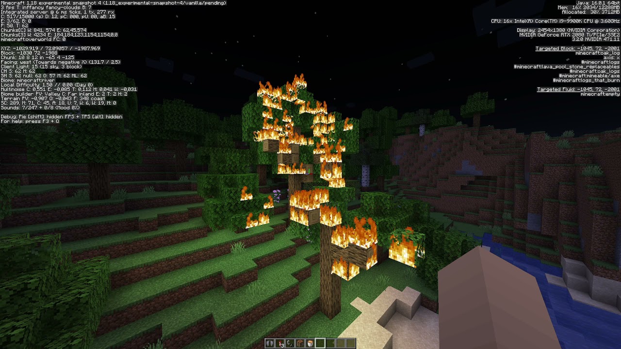 Minecraft Experimental 4 - Fire is laggy