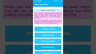 How to see fee collection report in authority mobile app using Smart School MIS screenshot 1
