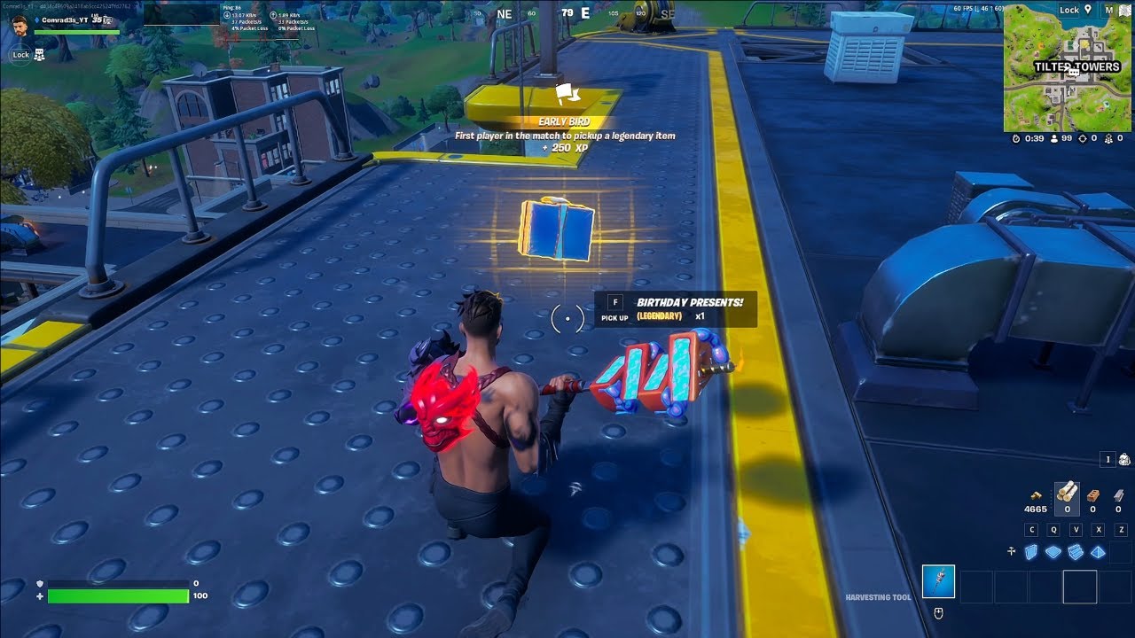 Throw Birthday Presents Fortnite locations