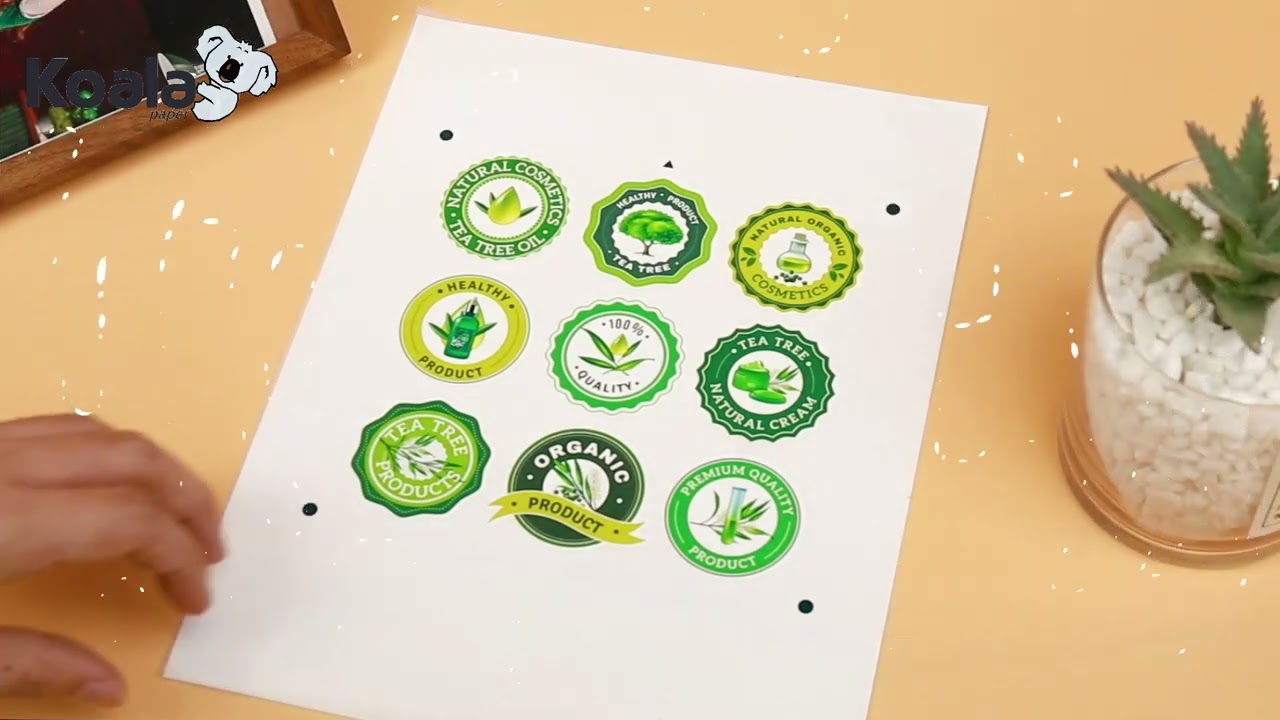 How about Koala Printable Vinyl Sticker Paper - Frosty Clear ?