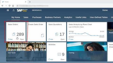 Manage Sales Orders in SAP Business One Web Client