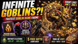 INFINITE Treasure Goblin Farm! Fastest March of the Goblins Rank, XP Boost, Gold Boost & FREE GIFTs!