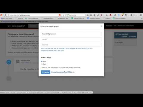 Tutoriel : créer un compte sur la plateforme wikispaces