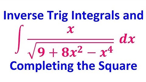 6.3F  Using Inverse Trig and Completing the Square to Integrate a Quotient