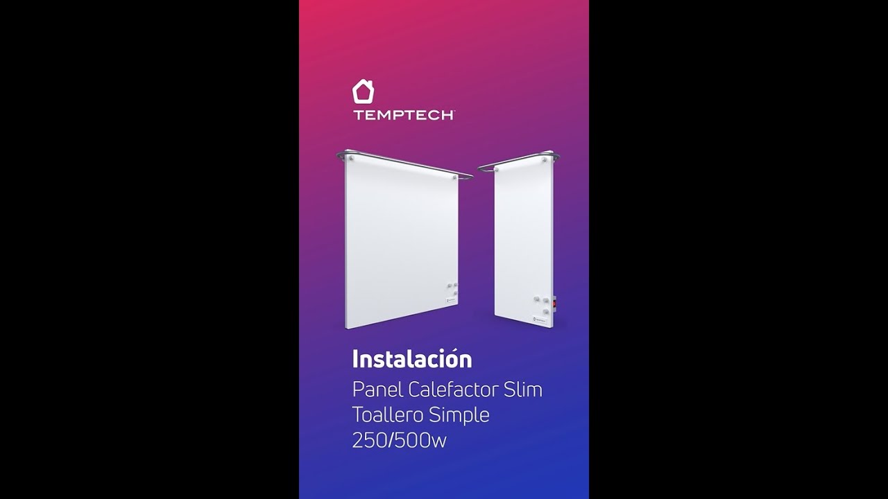 Panel calefactor con toallero doble Temptech Doble 500W