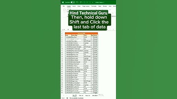 Quick Merge Data All Sheet In Excel Hind Technical Guru #excel #excelhack #exceltips #exceltutorial