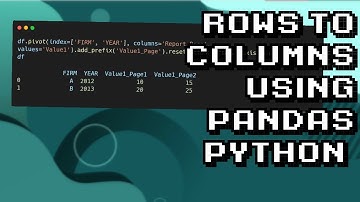 Convert Rows to Columns with Pandas in Python