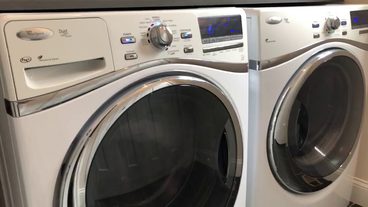 Whirlpool Duet Washer and Dryer - YouTube