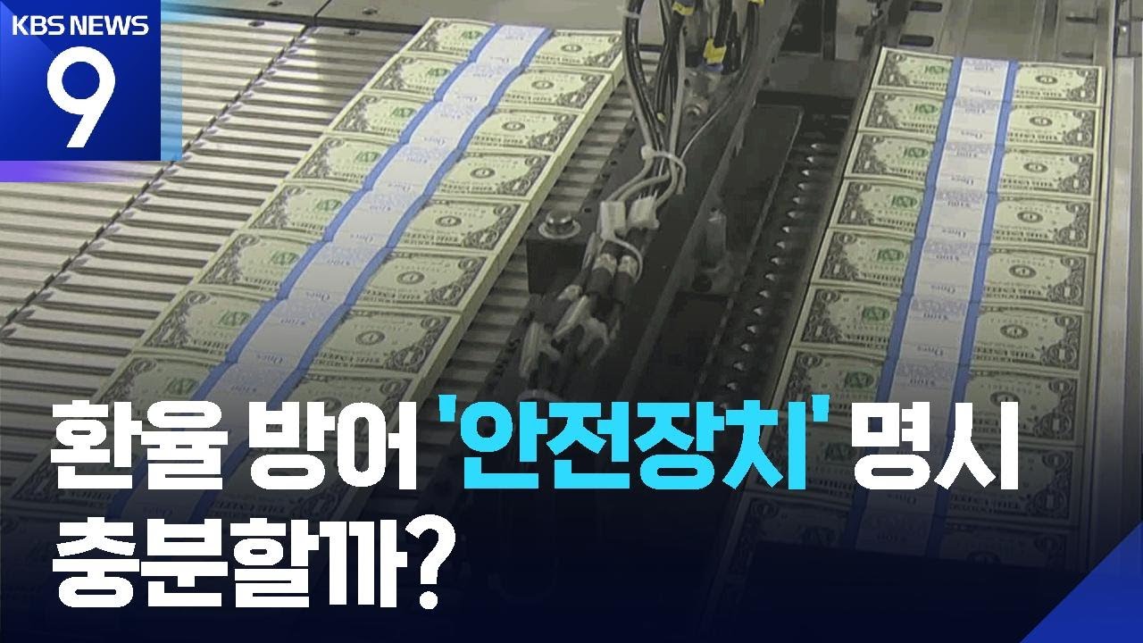 환율 방어 안전장치도 명시…‘달러 품귀’ 풀릴까 [9시 뉴스] / KBS  2025.11.14.