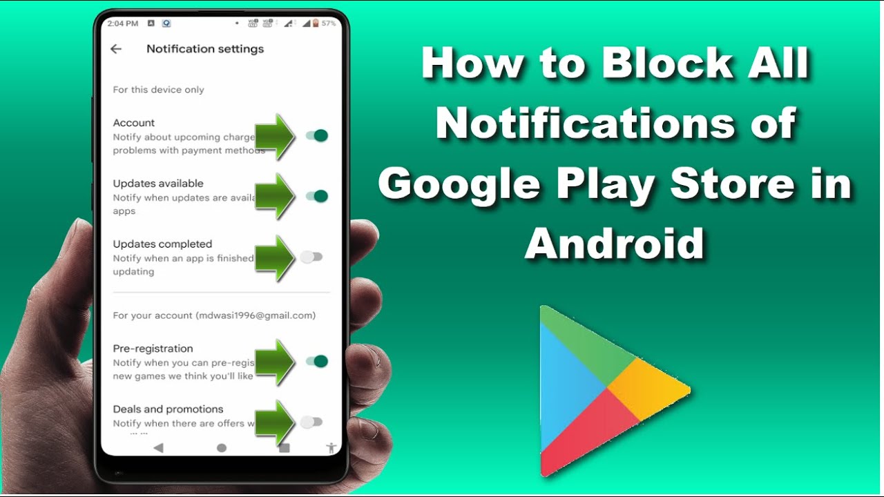 How to Disable all Kind of Notifications from Google Play Store in ...