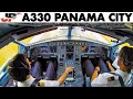 Piloting IBERIA Airbus A330 into Panama City | Cockpit Views