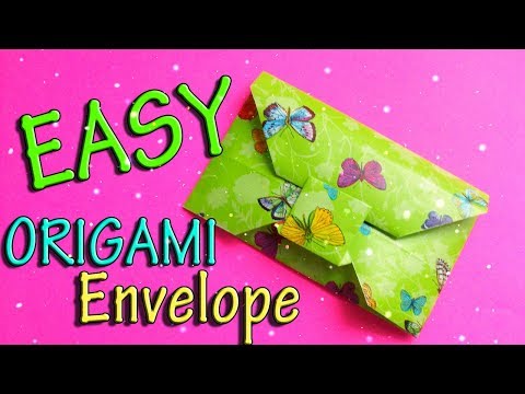 DIY How To Fold An Easy Origami Envelope For Letter. How To Make Greeting Card For Money Present