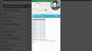Como somar totais de uma planilha por assunto | Dicas de Excel SHORTS