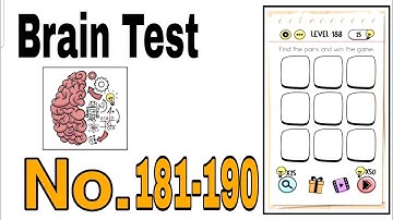 Brain Test Level 181 - 190 Walkthrough Solution / The Games