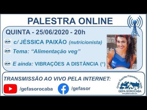 Assista: Bate-papo online - c/ JÉSSICA PAIXÃO (25/06/2020)