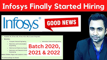 Infosys finally started hiring 2020-2022 | BE/BTech ME/Mtech MSC MCA | Infosys good news