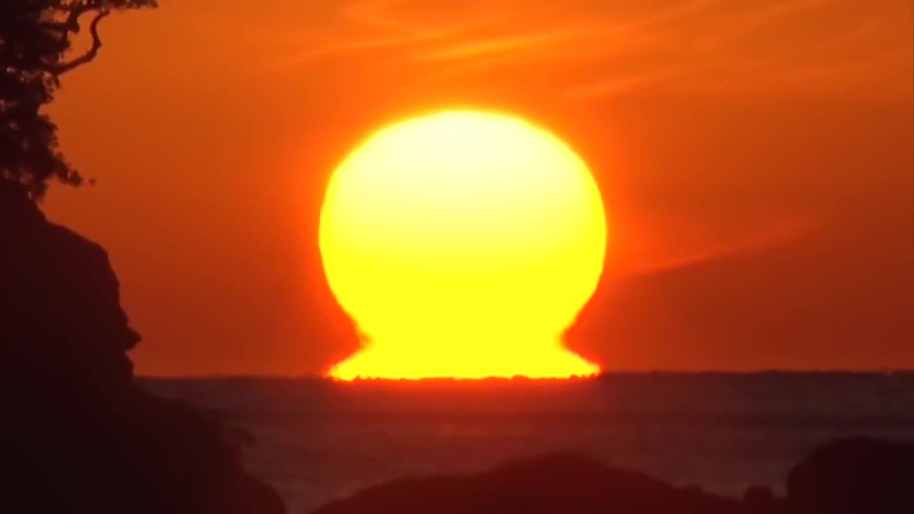 高知】宿毛市で『だるま夕日』 ひと冬10回ほどの「幸運の夕日」気象