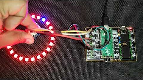 RP2040 Raspberry PI PICO - Digital Compass with HMC5883L and 24 LED NeoPixel (WS2812) Ring