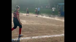 Cece Rose with a bunt single. 