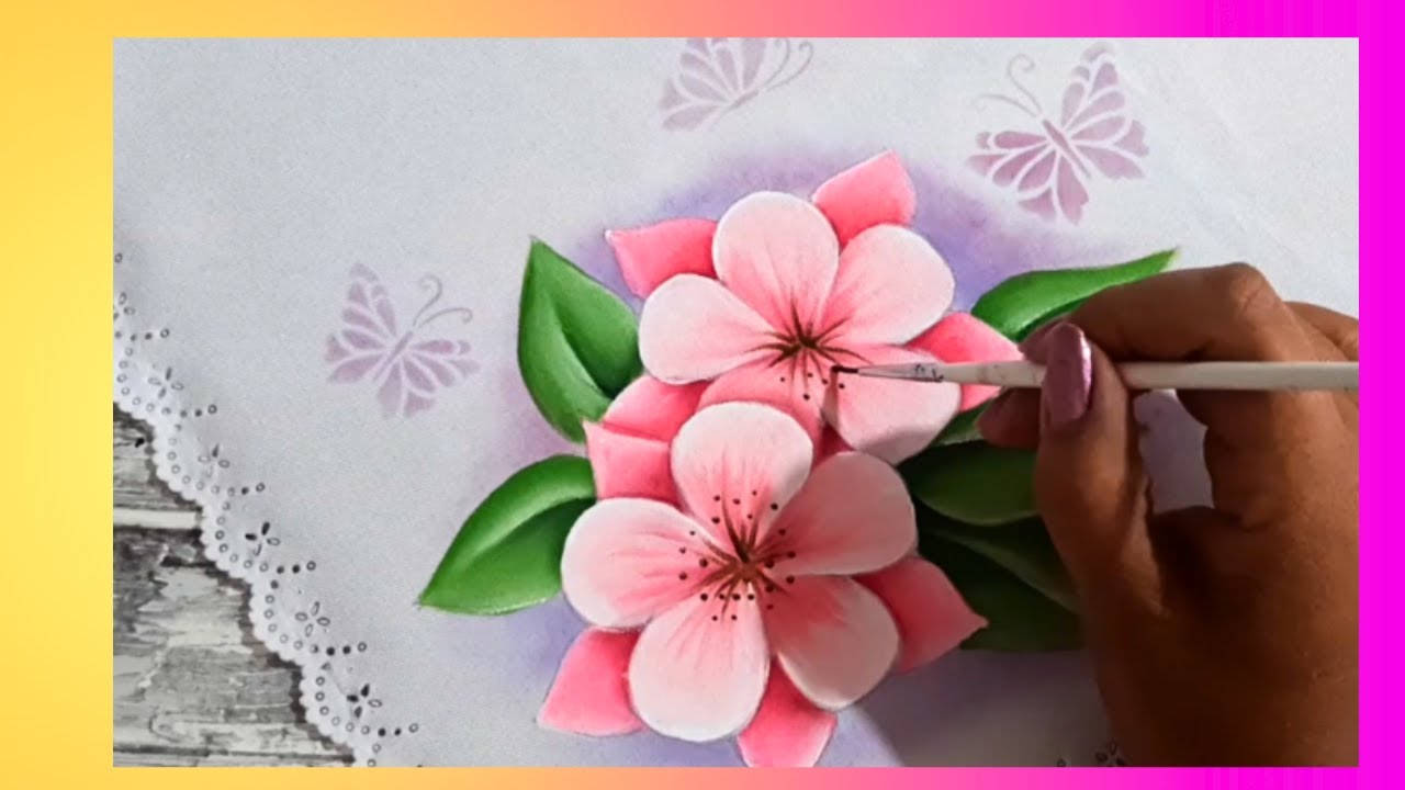 Como Pintar Flores con Pintura Acrílica - YouTube