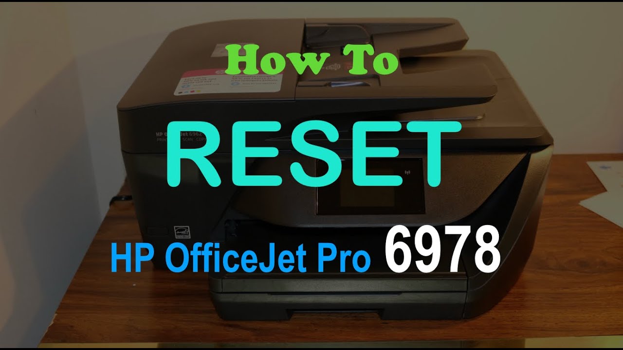 how to reset hp officejet pro 6978 setup cartridges